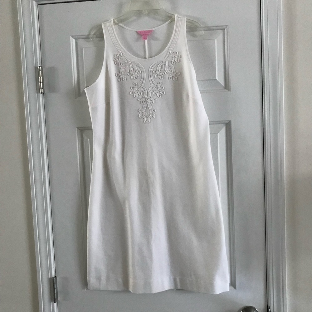 Lily Pulitzer Foster Shift White Dress L